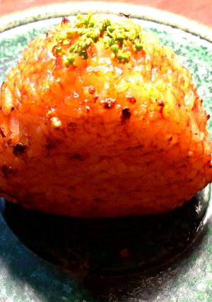 鯖佃煮の焼きおにぎり　梅酢トマトダレ-レシピのメイン写真