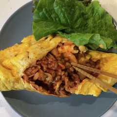 รูปของ ぴりっとキムチ納豆オムレツ