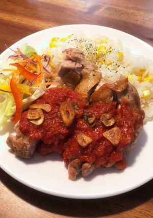 トマトガーリックチキン-レシピのメイン写真