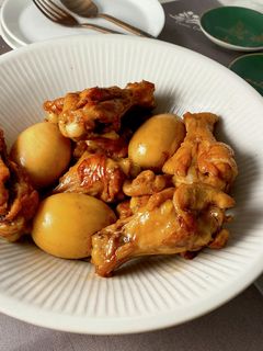 ♪鶏手羽と卵の黒酢照り煮♪-レシピのメイン写真