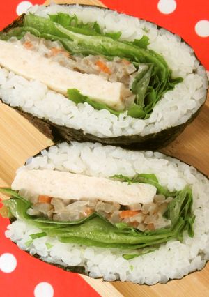おにぎらず★ごぼうサラダ+サラダチキン-レシピのメイン写真