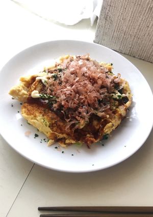 おからパウダーお好み焼き 糖質オフ-レシピのメイン写真