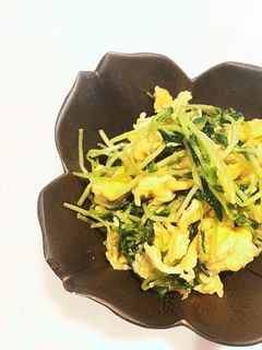 豆苗のふんわり卵炒め-レシピのメイン写真