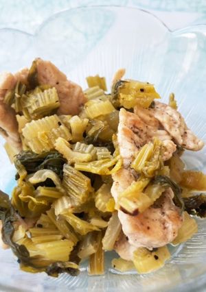 セロリと鶏肉のレモン炒め-レシピのメイン写真