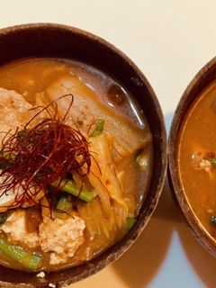 味噌汁リメイク キムチと豆腐のスープ-レシピのメイン写真