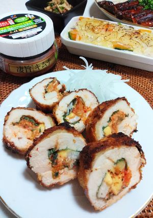 キムチーズ☆チキンロールカツ-レシピのメイン写真