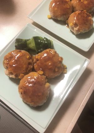 コーン入りつくねのバター醤油-レシピのメイン写真
