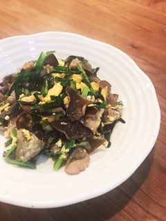 生きくらげとニラと卵の中華炒め-レシピのメイン写真