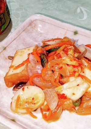 厚揚げ本技キムチ炒め-レシピのメイン写真
