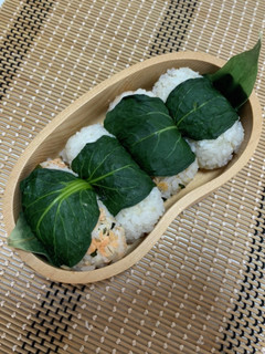 ちぢみ小松菜おにぎり FARMTOMO-レシピのメイン写真