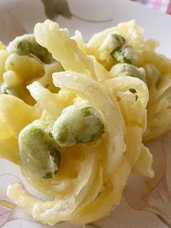 旬の味 そらまめと新玉ねぎのかき揚げ-レシピのメイン写真