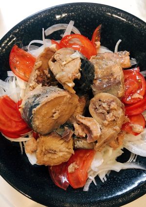 新玉ねぎとサバ缶-レシピのメイン写真