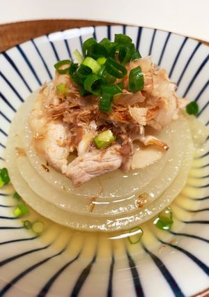 新玉ねぎと豚バラの出汁煮-レシピのメイン写真