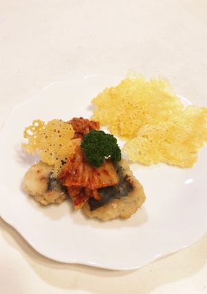 鱈のキムチ風味唐揚げ〜パリパリチーズ添え-レシピのメイン写真