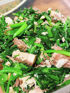鯖缶と茎菜の和風和え-レシピのメイン写真