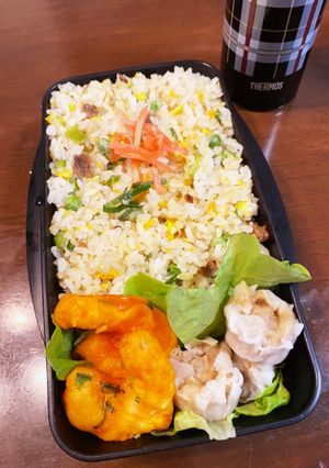 炒飯中華弁当　焼売と海老チリ-レシピのメイン写真