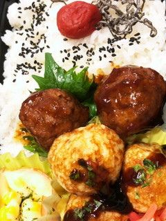 照り焼き肉団子とたこ焼き弁当 0519-レシピのメイン写真