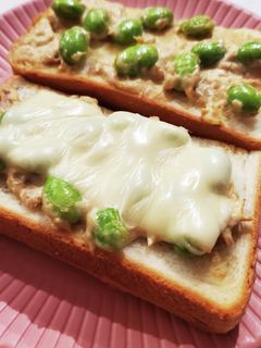 ★枝豆deツナマヨ☆★トースト♪-レシピのメイン写真