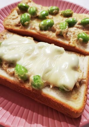 ★枝豆deツナマヨ☆★トースト♪-レシピのメイン写真