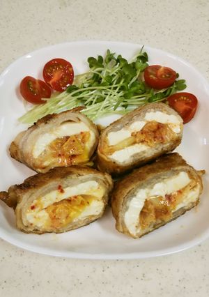 キムチと豆腐の肉巻き-レシピのメイン写真