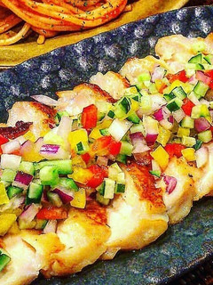チキンステーキ 彩り野菜のマリネソース-レシピのメイン写真