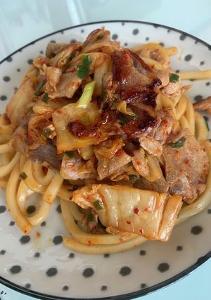 濃厚キムチで豚キムうどん-レシピのメイン写真