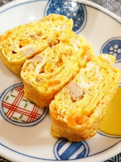 ツナと人参の卵焼き-レシピのメイン写真