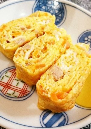 ツナと人参の卵焼き-レシピのメイン写真