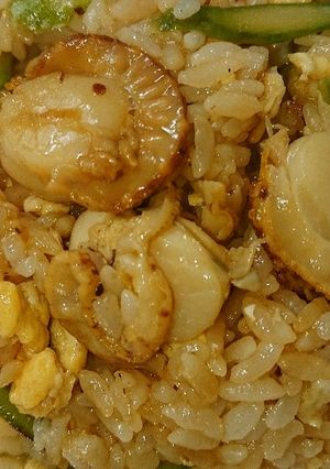 ホタテとアスパラの醤油チャーハン-レシピのメイン写真