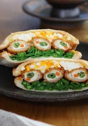 鶏ささみ野菜巻で簡単ホットサンド！-レシピのメイン写真