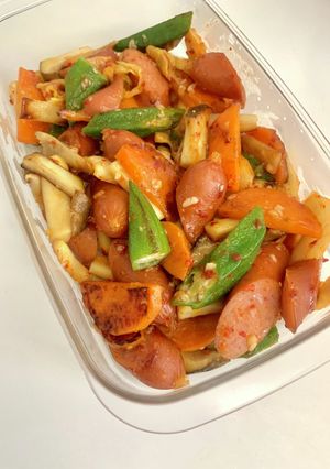 キムチと野菜の塩麹炒め-レシピのメイン写真