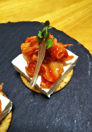 キムチとクリームチーズの簡単おつまみ-レシピのメイン写真