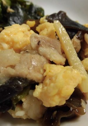 豚肉とキクラゲの卵炒め-レシピのメイン写真