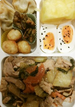 ★すきやき風★野菜×肉で丼弁当-レシピのメイン写真