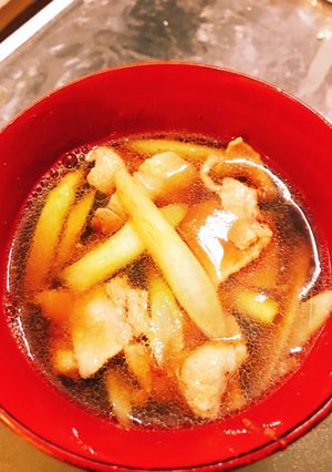 ウド 入り肉汁　蕎麦、うどん-レシピのメイン写真
