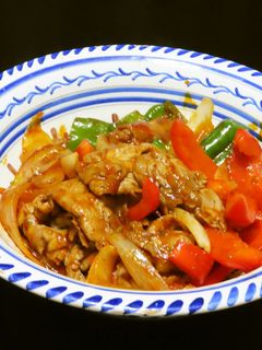 豚肉と玉ねぎとパプリカのケチャップ炒め-レシピのメイン写真
