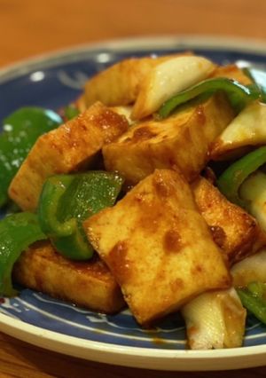 厚揚げとピーマンの豆板醤炒め[豆板醤]-レシピのメイン写真