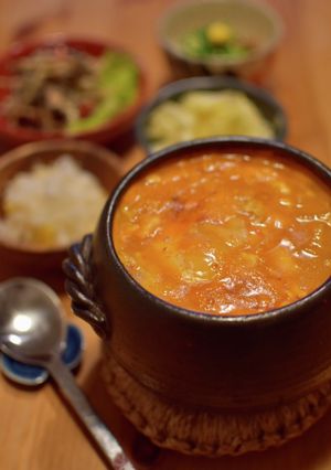 コクうまバターでマイルド☆キムチ純豆腐-レシピのメイン写真