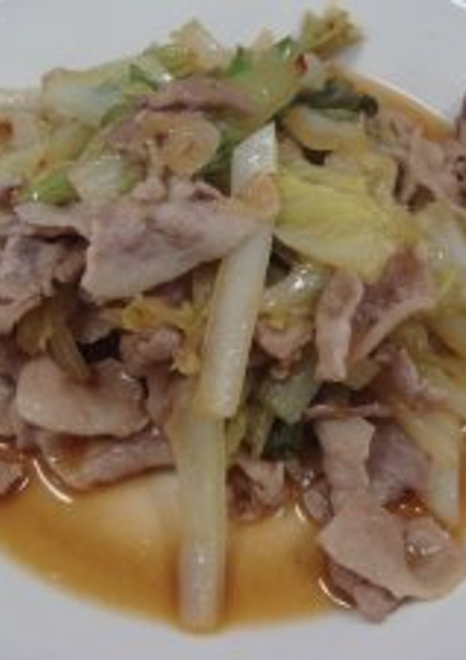 白菜と豚肉のにんにく醤油炒め-レシピのメイン写真