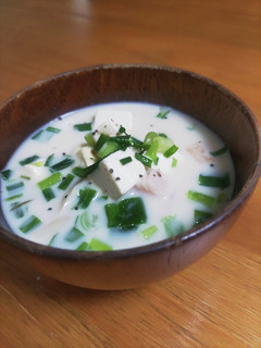 ベーコンと舞茸の豆腐豆乳スープ-レシピのメイン写真