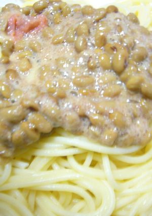 簡単 納豆たらこスパゲティ-レシピのメイン写真