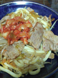 『本技キムチ』の豚キムチ焼きうどん-レシピのメイン写真