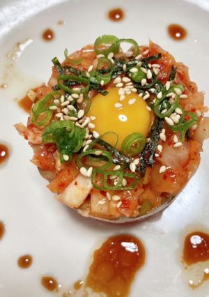 まぐろキムチ納豆のセルクル仕立て-レシピのメイン写真