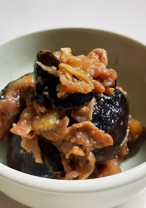 甘辛味の常備菜☆なすと豚肉の生姜味噌炒め-レシピのメイン写真