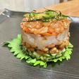 イカキムチ納豆のセルクル仕立て
