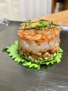 イカキムチ納豆のセルクル仕立て-レシピのメイン写真