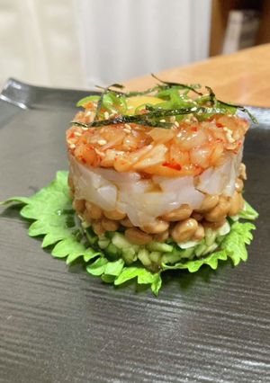 イカキムチ納豆のセルクル仕立て-レシピのメイン写真