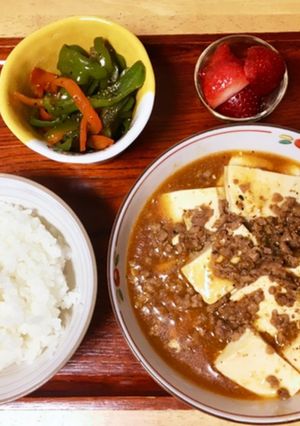 麻婆豆腐定食-レシピのメイン写真
