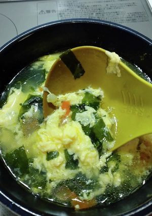 ふわっふわ玉子わかめスープ-レシピのメイン写真
