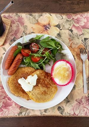 オートミールでパンケーキ-レシピのメイン写真